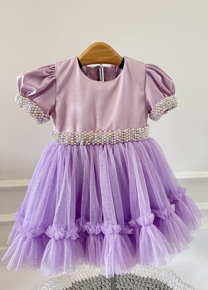 Vestido de gala infantil en tul, confección personalizada a medida